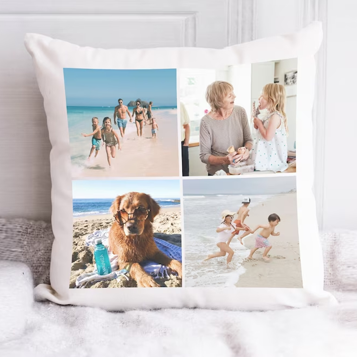 Personalized white pillow with photo in Abu Dhabi